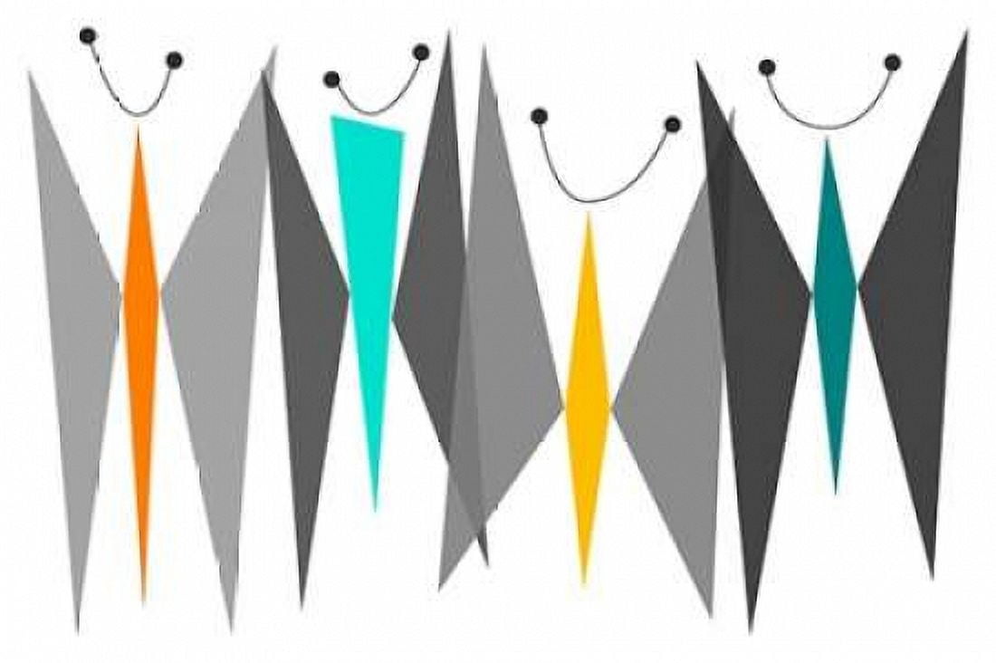Butterflies - Grays Canvas Art - Tonya Newton (24 x 36)