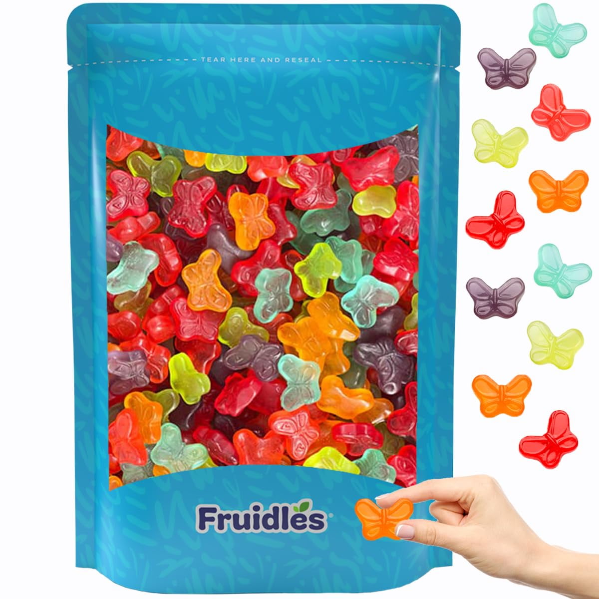 Butterflies Gummi Candy, Assorted Fruit Flavors Gummies, Allergy