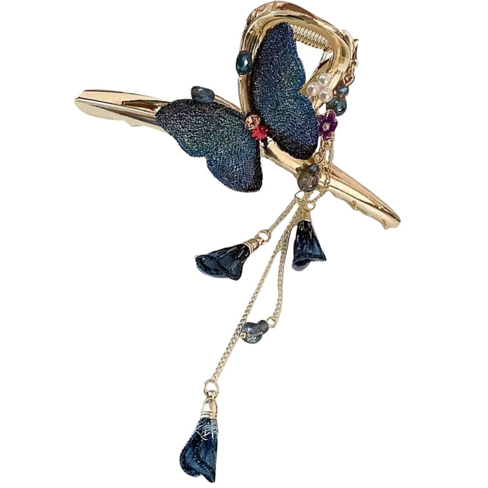 Koolleo Butterflies Hair Clip Butterflies Tassel Hair Claw Clip Metal