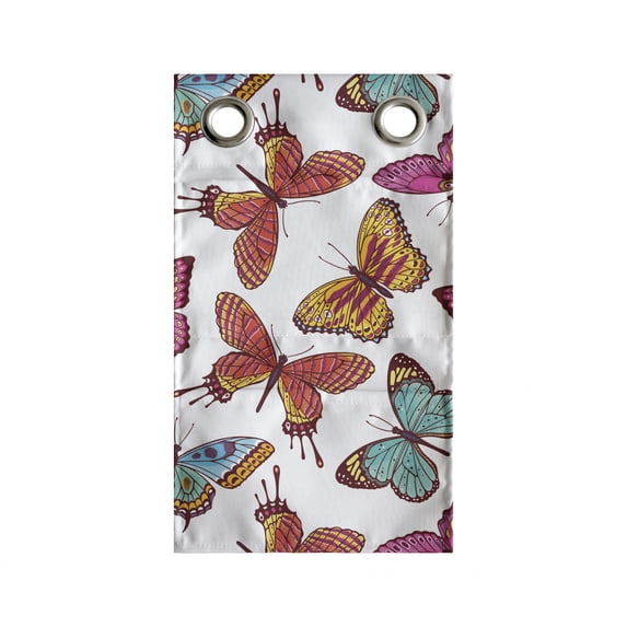 Butterflies Hanging Pocket Organizer, Feminine Flying Insects in Summer Colors Delicate Creatures, Printed Polyester Storage Bag with Pockets, 9" x 27", Multicolor