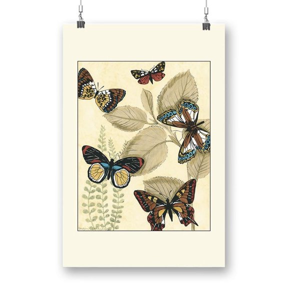 Butterflies In Nature I Poster - Megan Meagher Designs,