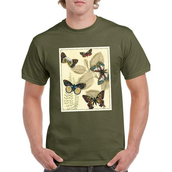 Butterflies In Nature I T-Shirt Men -Megan Meagher Designs, Male 4X-Large
