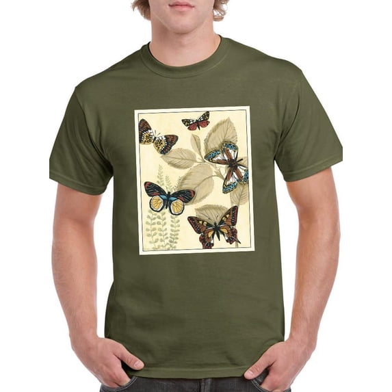 Butterflies In Nature I T-Shirt Men -Megan Meagher Designs, Male x-Large
