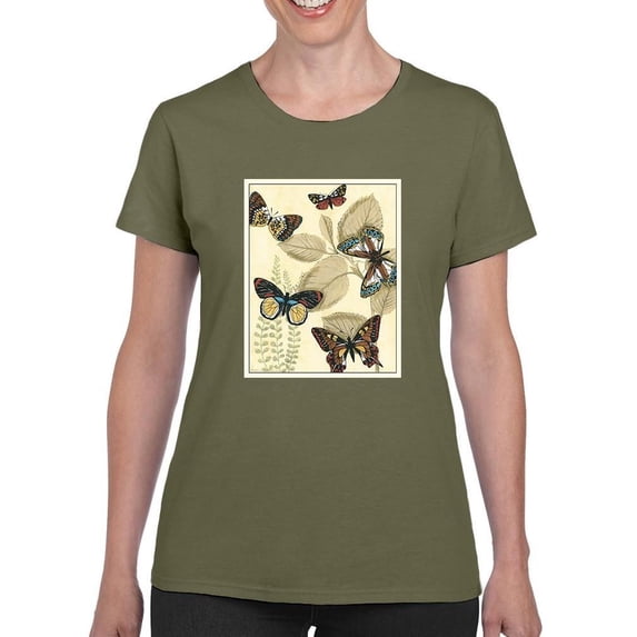 Butterflies In Nature I T-Shirt Women -Megan Meagher Designs, Female 5X-Large