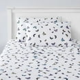 thumbnail image 1 of Kids Fun & Bright Printed Microfiber Sheet Sets, Ultra Soft Fitted Sheets with Straps - Butterflies, Full Size, 1 of 5