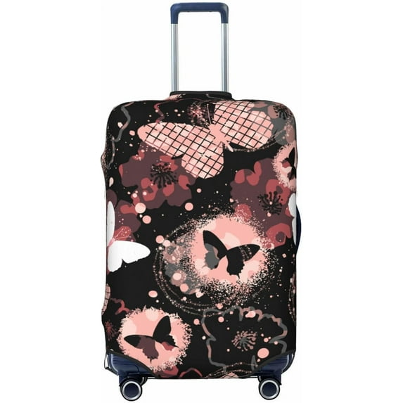 Butterflies Luggage Suitcase Covers Elastic Washable Luggage Protector Travel Suitcase Protective Cover For Kid And Adult, S (Fit 18-21 Inch Luggage)