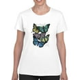 thumbnail image 1 of Butterflies On Paper Iv T-Shirt Women -Fab Funky Designs, Female 4X-Large, 1 of 4