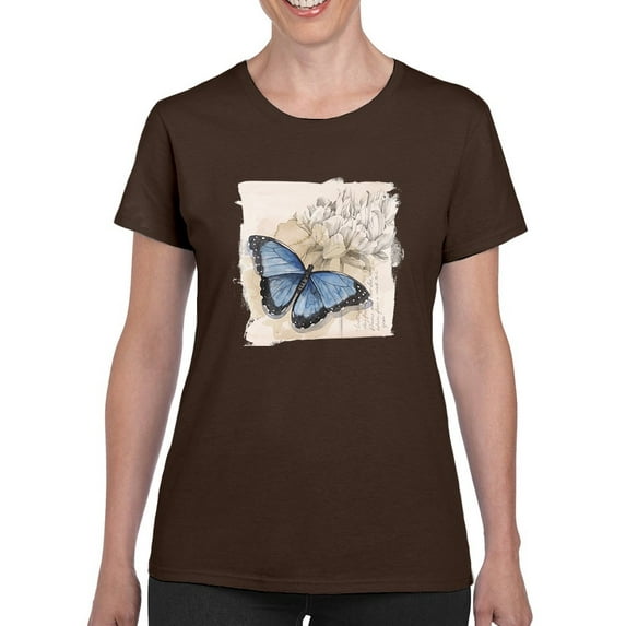 Butterflies On Paper T-Shirt Women -Grace Popp Designs, Female Large