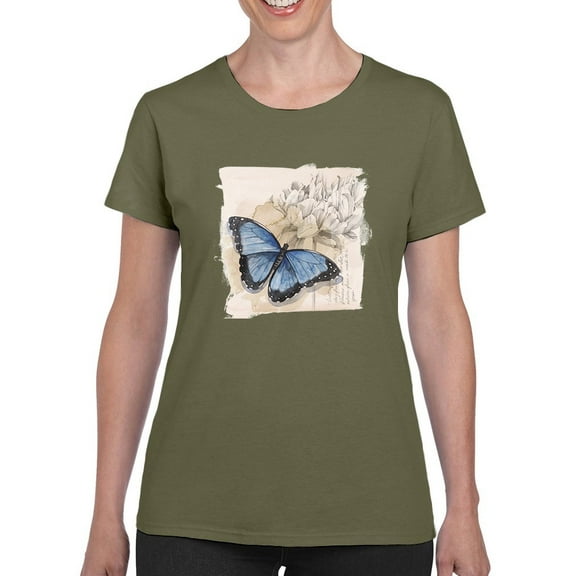 Butterflies On Paper T-Shirt Women -Grace Popp Designs, Female XX-Large