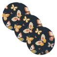thumbnail image 1 of Butterflies Orange Trivet Mats Woven Pot Holders 3Pcs Non-Slip Heat Resistant for Hot Pots Pans Pats, 1 of 6