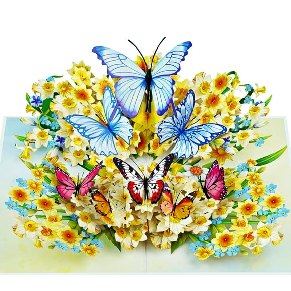 Butterflies Pop Up card for birthday , mother's day , all occasions