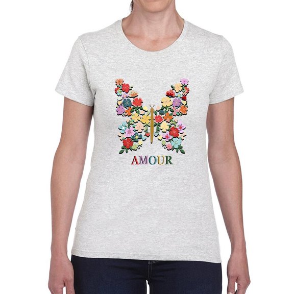 Butterflies Positive Quote T-Shirt Women -Image by Shutterstock, Female Medium