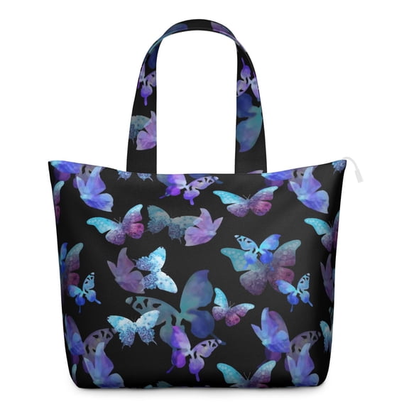 Butterflies Print Travel Duffel Bag, Cute Pattern Weekender Tote for Women, Lightweight Bag for Daily Use