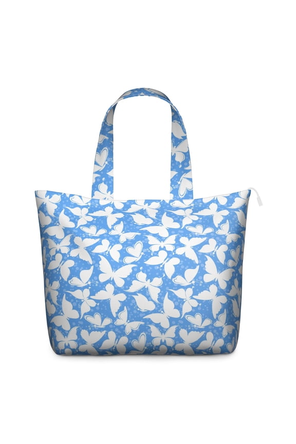 Butterflies Print Travel Duffel Bag, Cute Pattern Weekender Tote for Women, Lightweight Bag for Daily Use