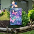 Butterflies Purple Garden Flag Double Sided Outdoor Banners for