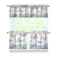 thumbnail image 1 of Butterflies and Purple Hydrangeas 3-Piece Kitchen Curtains Set Kitchen Curtains Sets with Valance for Windows Rod Pocket Machine Washable Kitchen Decor Decorations (54"x18"+2x27.5"x24"), 1 of 6