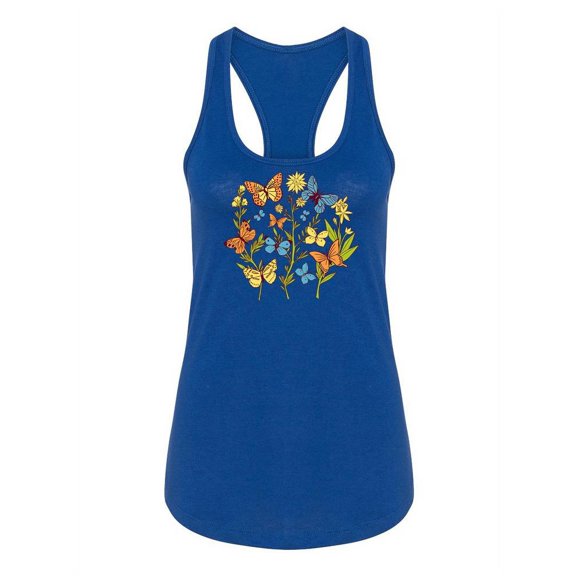 Butterflies. Racerback Tank Women -Smartprints Designs, Female x-Small