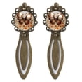 thumbnail image 1 of Butterflies Reading Accessories: Vintage Copper-Colored Lace Bookmarks - Set of 2 Stainless Steel Book Marks for Book Lovers, 1 of 5