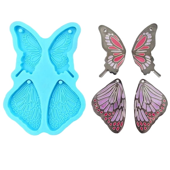 Butterflies Style Earring Combination Ornament Mold Epoxy Resin Jewelry Mold Resin Casting Pendant Mold Suitable for Diy