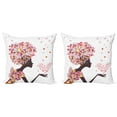thumbnail image 1 of Ambesonne Summer Throw Pillow Cover 2 Pack, Butterflies Blossoms, 20", Multicolor, 1 of 6
