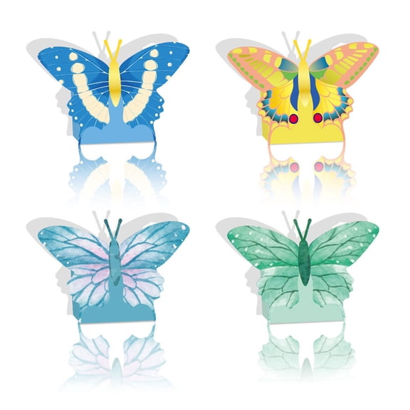 Butterflies Treat Boxes 12 Pack, Paper Snack Boxes for Birthday Wedding Tea Party Favors,4 Distinctive Butterfly Designs,Candy Gift Boxes for Spring Garden Party,7.8x5.3in Favor Boxes