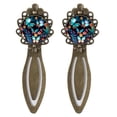 thumbnail image 1 of Butterflies Vintage Copper-Colored Lace Bookmarks: Stainless Steel Set for Book Lovers and Readers, 1 of 5