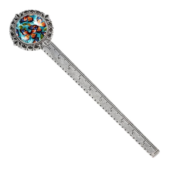 Butterflies Vintage Silver Lace-Edged Bookmark: a Gift for Readers and Book Lovers