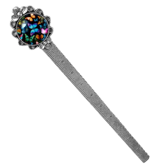 Butterflies Vintage Silver Lace-Edged Bookmark: a Gift for Readers and Book Lovers