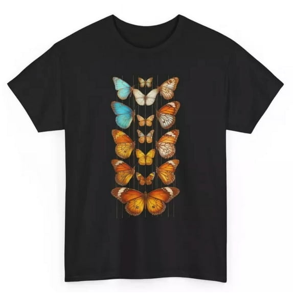 Butterflies Vintage T-Shirt - Artistic Nature Butterfly Graphic Tee Unisex S-5XL Hot Trending Shirt, not genuine