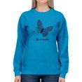 thumbnail image 1 of Butterflies W Leopard Print Sweatshirt Women -Image by Shutterstock, Female Large, 1 of 4