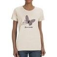 thumbnail image 1 of Butterflies W Leopard Print T-Shirt Women -Image by Shutterstock, Female 3X-Large, 1 of 4