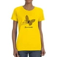 thumbnail image 1 of Butterflies W Leopard Print T-Shirt Women -Image by Shutterstock, Female 3X-Large, 1 of 4