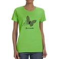 thumbnail image 1 of Butterflies W Leopard Print T-Shirt Women -Image by Shutterstock, Female Large, 1 of 4