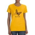 thumbnail image 1 of Butterflies W Leopard Print T-Shirt Women -Image by Shutterstock, Female x-Large, 1 of 4