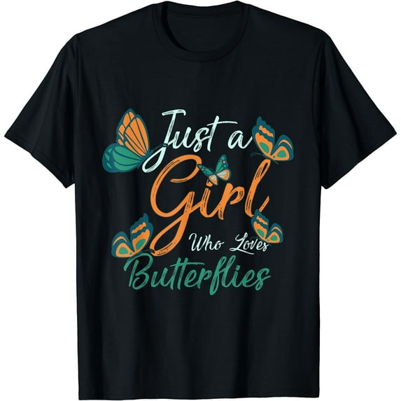 Butterflies Women Gift Idea Butterfly T-Shirt Black 4X-Large