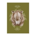thumbnail image 1 of Butterflies and Rhino | Rhino Watercolor portrait - Photography Unframed Wall Art Print 5 x 7 inches, 1 of 16