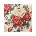Butterflies and Rose Bouquet Wall Clock 7.78" NonTicking Silent