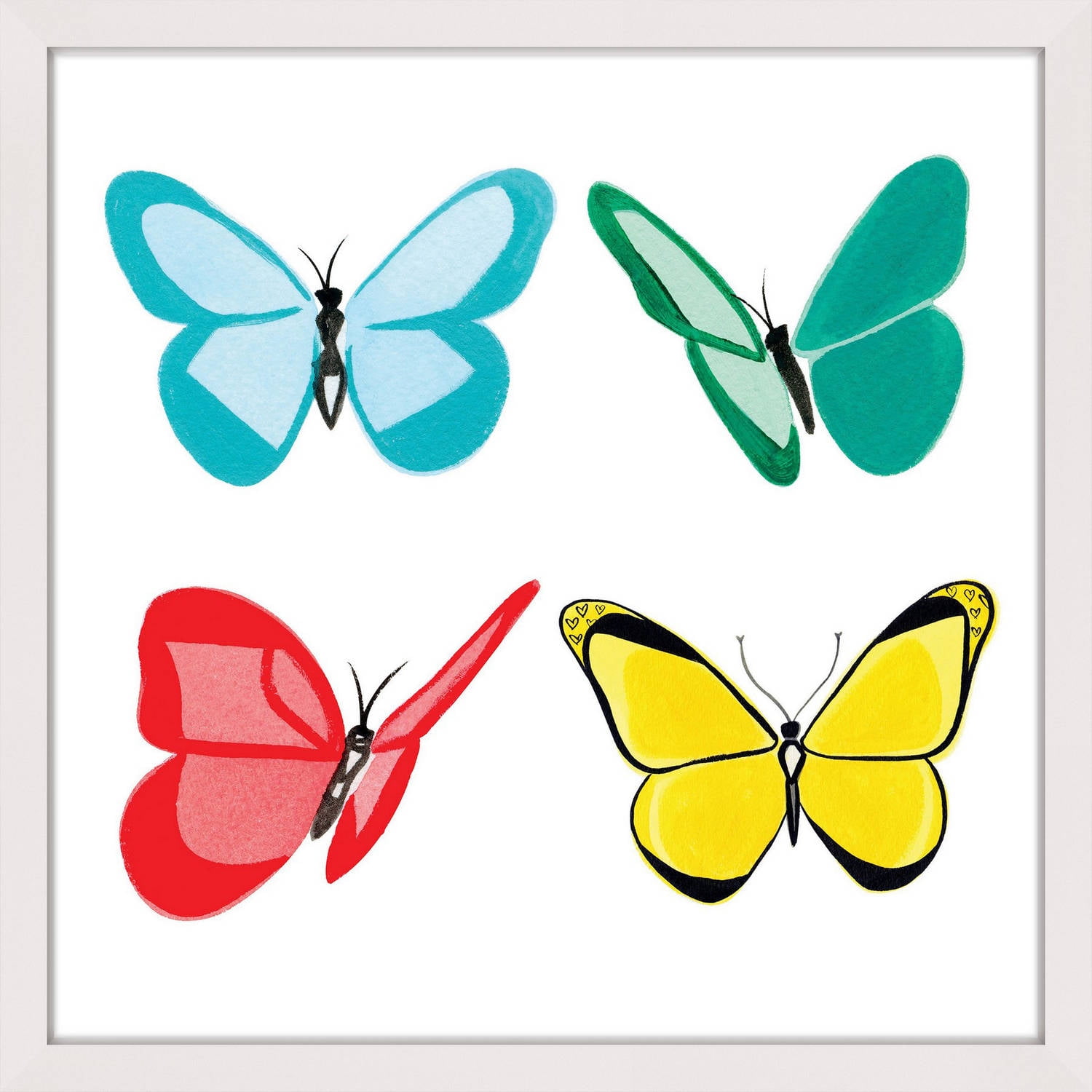 "Butterflies" by Molly Rosner Framed Painting Print
