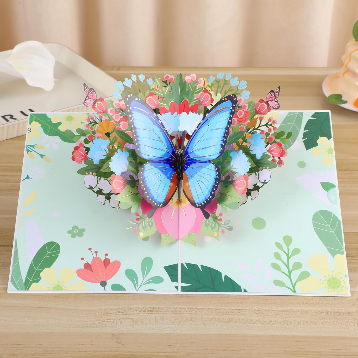 Butterflies in Nature Pop Up Card - 3D Butterfly Card for Wife ...