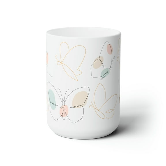 Butterflies in Spring and Summer Ceramic Coffee Mug 15oz