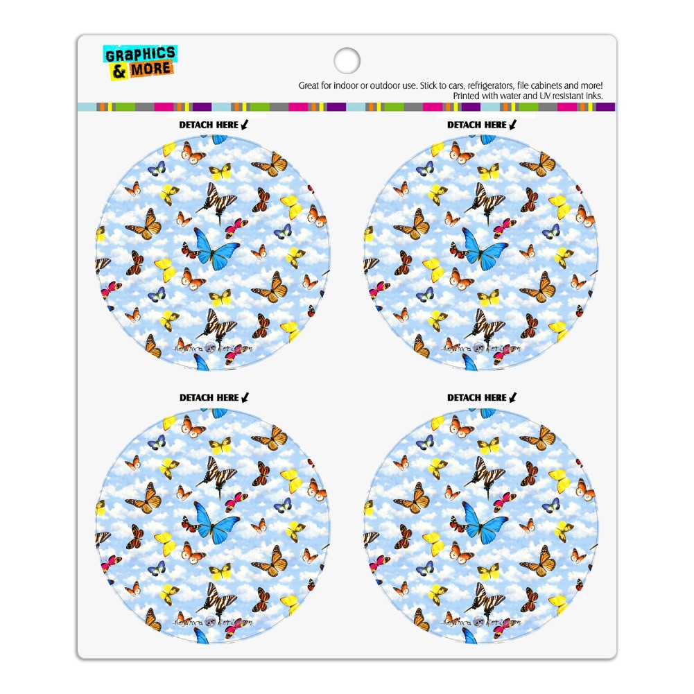Butterflies in the Blue Sky Pattern Refrigerator Fridge Locker Vinyl ...