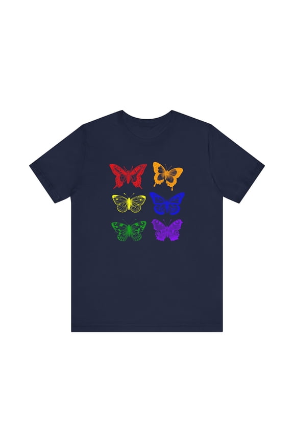Butterflies rainbow LGBTQ Pride Gay Pride Lesbian Pride unisex t shirt