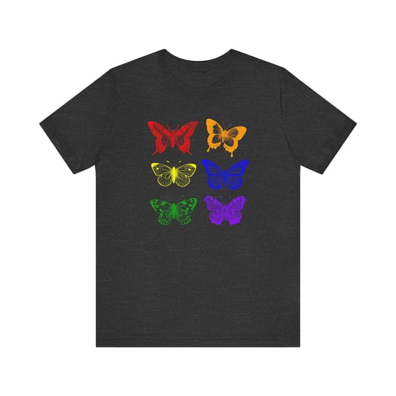 Butterflies rainbow LGBTQ Pride Gay Pride Lesbian Pride unisex t shirt