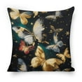 thumbnail image 1 of Butterflies stars painting Linen toss pillowcase Decoration pillowcase Gift preferred 24x24" Cushion cover 1 set Sofa pillowcase Sofa bedroom living room car, 1 of 8