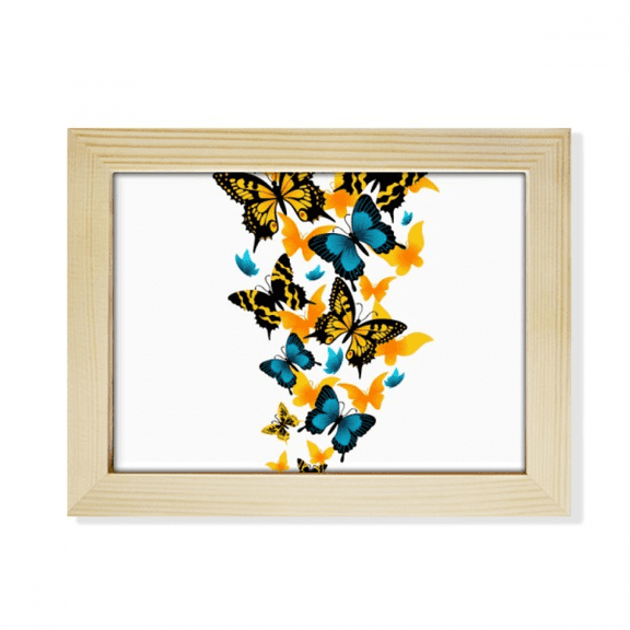 Butterflies with Different Colour Desktop Photo Frame Picture Art Decoration Painting 6x8 inch