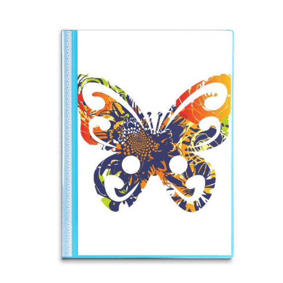 Butterflies with Floral Pattern Graffiti Book Sheet Protectors Portfolio Binder Folder