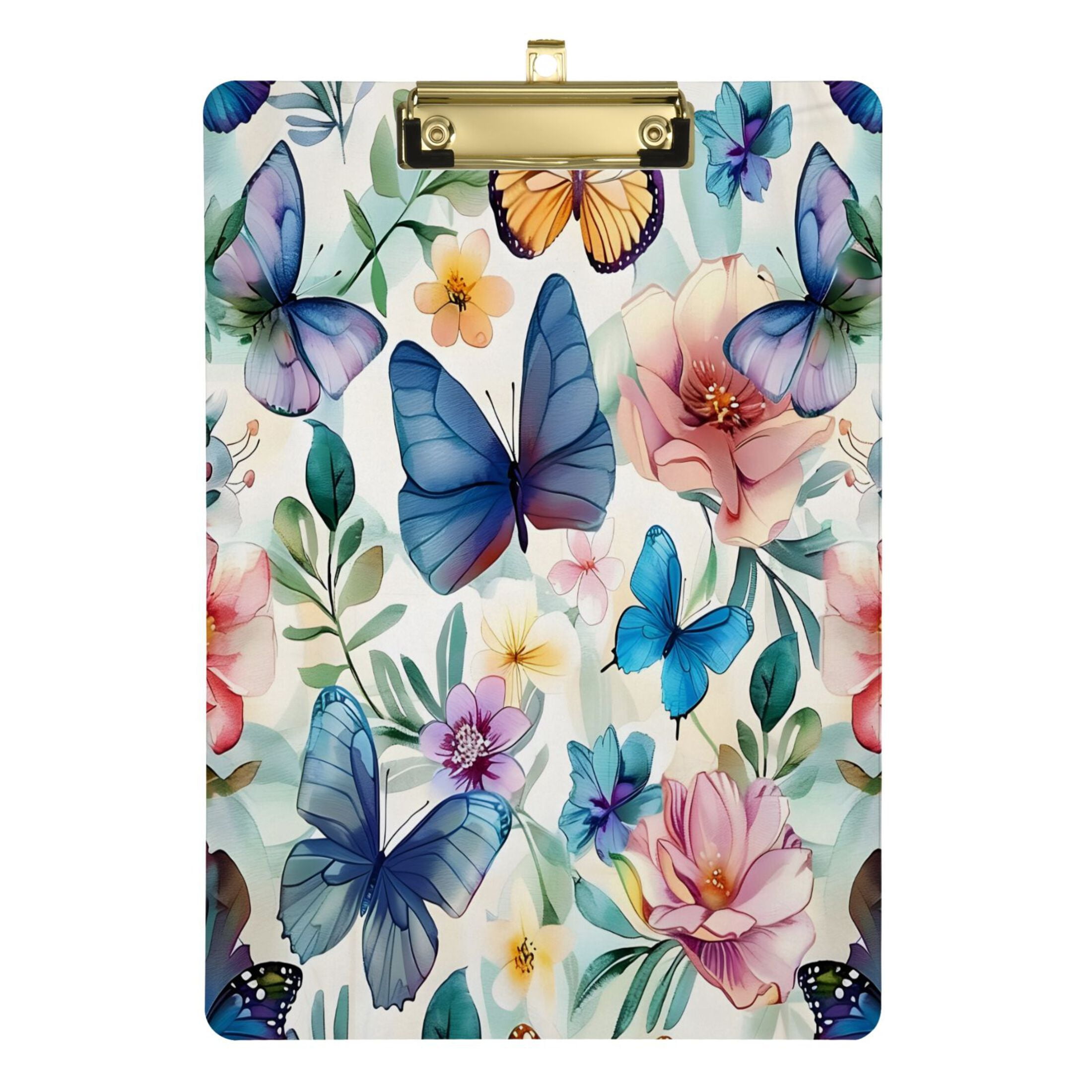 Butterflies with Lily Flowers Acrylic Clipboards A4 Standard Letter