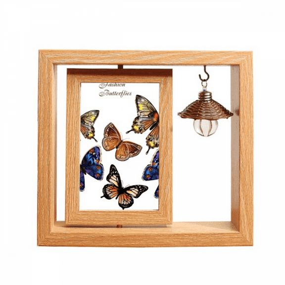 Butterflies with different colour Wings Wooden Rotating Picture Photo Frame 4x6