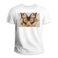 thumbnail image 1 of Butterfly 100% Cotton White T-Shirt for Men and Women - Classic Comfort in Pure Cotton Fabric with Lightweight Breathability - Stylish Unisex Tee for Everyday Wear, 1 of 5