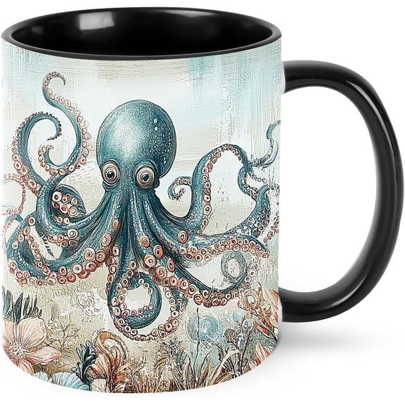 Butterfly 11oz Coffee Mug Funny Ceramic Tea Cup for Women Porcelain Mugs With Handle Dishwasher Microwave Safe